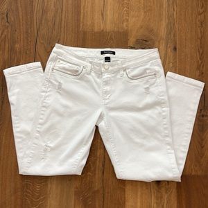 White House Black Market White Straight Leg Jeans